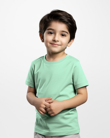 Premium Boys Mint Green Cotton Jersey T-Shirt (3243)