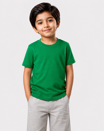 Premium Boys Knorr Green Cotton Jersey T-Shirt (Code 3241)