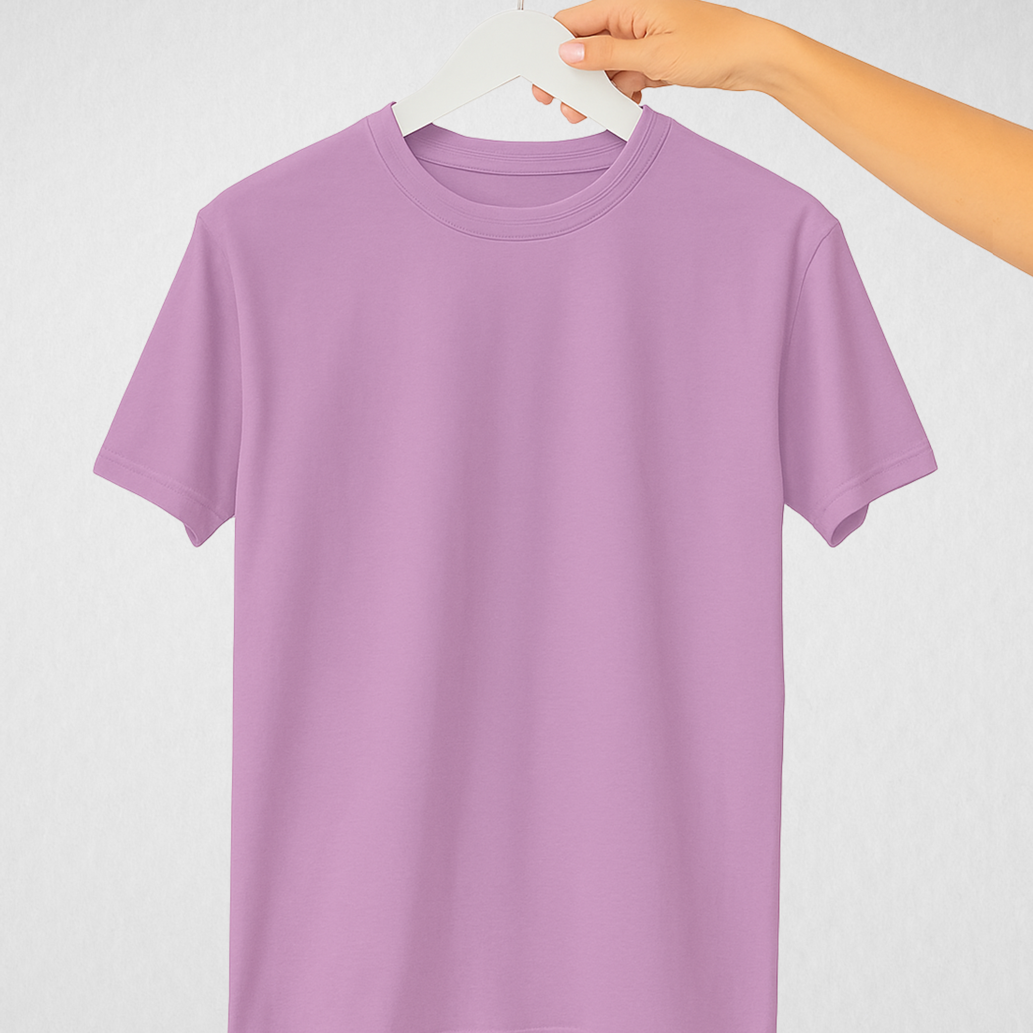 Lilac Women’s Basic Tee – Jersey Fabric, Classic Fit, Everyday Comfort (3675)