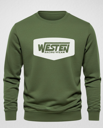 Melange Olive Men's Printed Sweatshirt – Warm and Stylish Fleece (Code 4188)