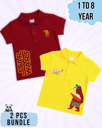 Boys Printed Polo Combo – Pack of 2 (Code 4920)