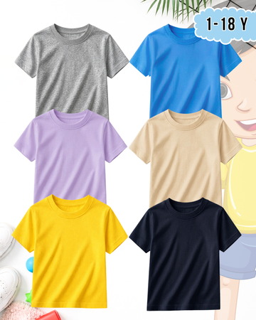 Pack of 6 Kids Basic Shirts – for Boys  (Code 5201)