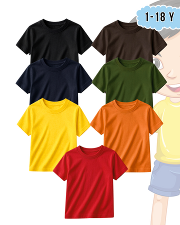 Pack of 7 Kids Basic Shirts – for Boys  (Code 5220)