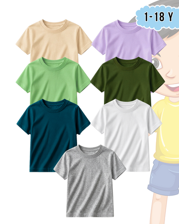 Pack of 7 Kids Basic Shirts – for Boys  (Code 5221)
