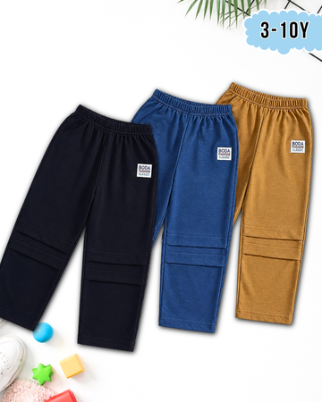 Kids Pack of 3 Premium Trouser Soft Cotton Terry Fabric (Code 5262)