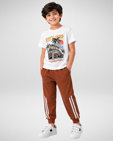 Boys Special Summer Beach-Print Casual Suit (Code 5324)