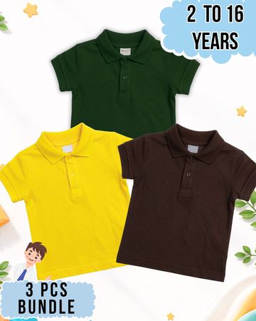 Premium Kids Polo Set – 3Pcs  (Code 4981)