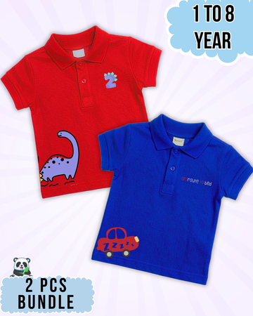 Boys Printed Polo Combo – Pack of 2 (Code 4921)