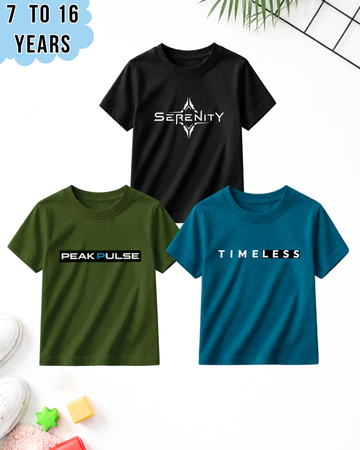 Pack of 3 Kids Printed T-Shirts – Fun Prints for Boys  (Code 4998)