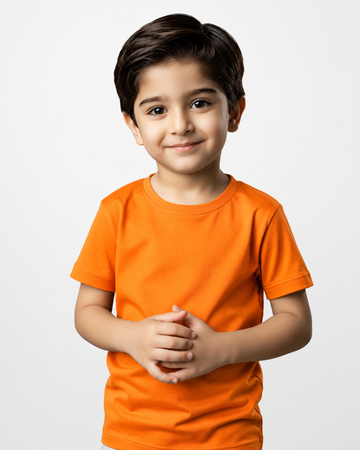 Premium Boys Orange Cotton Jersey T-Shirt (Code 5406)