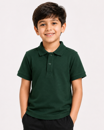 Bottle Green Boys Polo T-Shirt (Code 5409)
