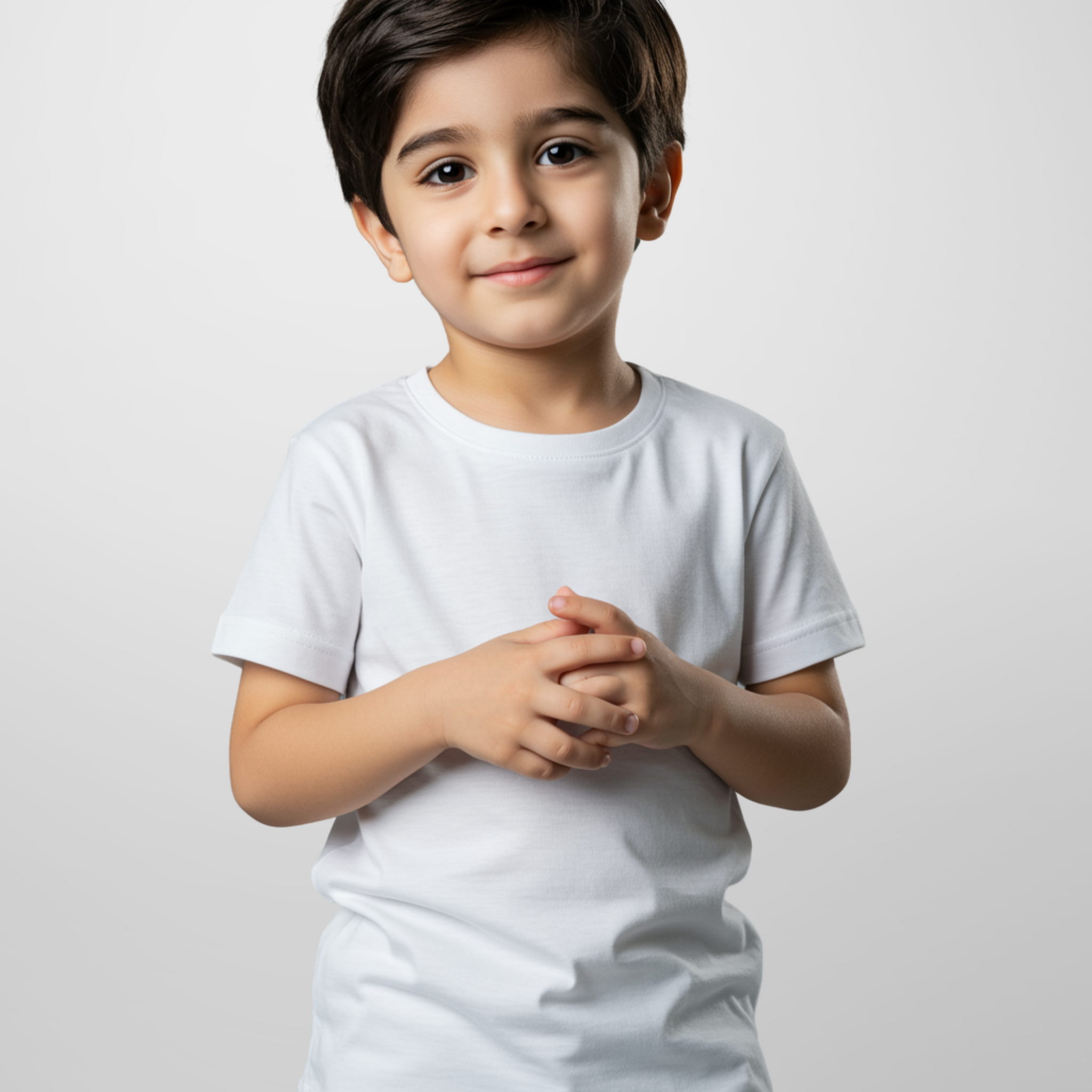 Premium Boys White Cotton Jersey T-Shirt (3253)