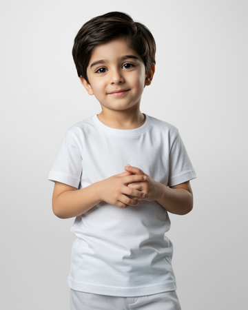 Premium Boys White Cotton Jersey T-Shirt (3253)